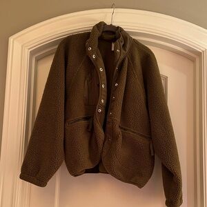 FP Movement by Free People Olive Teddy Jacket